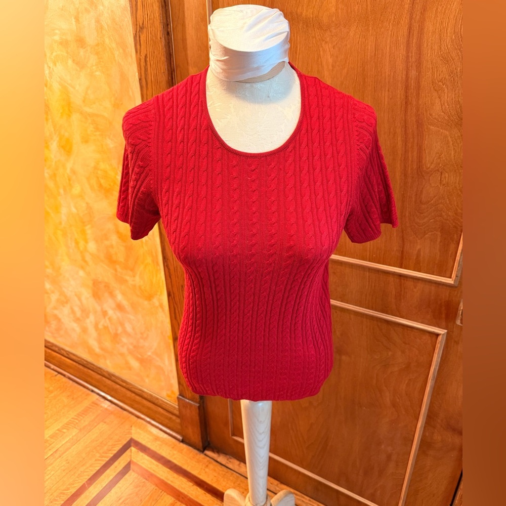 Sutton Studio Red Silk Cashmere Blend